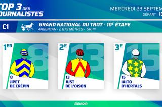 Le Top 3 des journalistes d'Equidia pour la 10ème étape du Grand National du Trot