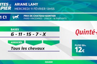 Faites le papier du Quinté+ de ce mercredi 11 février