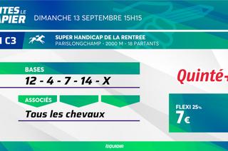 Faites le papier du Quinté+ de ce dimanche 13 septembre