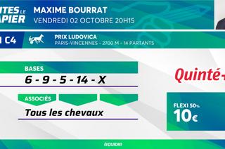 Faites le papier du Quinté+ de ce vendredi 2 octobre