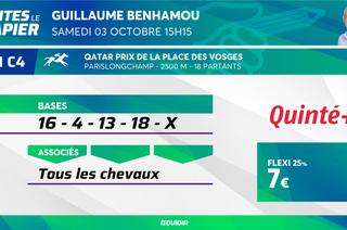 Faites le papier du Quinté+ de ce samedi 3 octobre