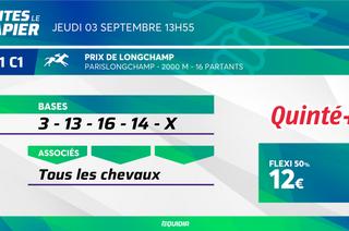 Faites le papier du Quinté+ de ce jeudi 3 septembre