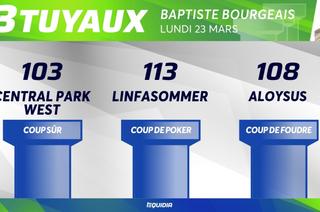 Les 3 tuyaux du Quinté+ du lundi 23 mars