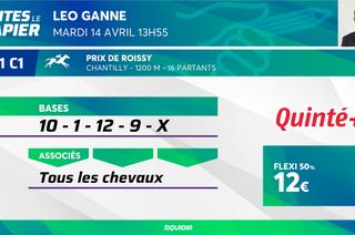 Faites le papier du Quinté+ de ce mardi 14 avril