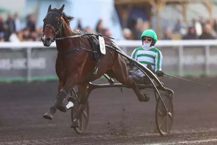 Pin's Hippisme - Prix D'Amérique 1993 - Zamak Doré - Cheval
