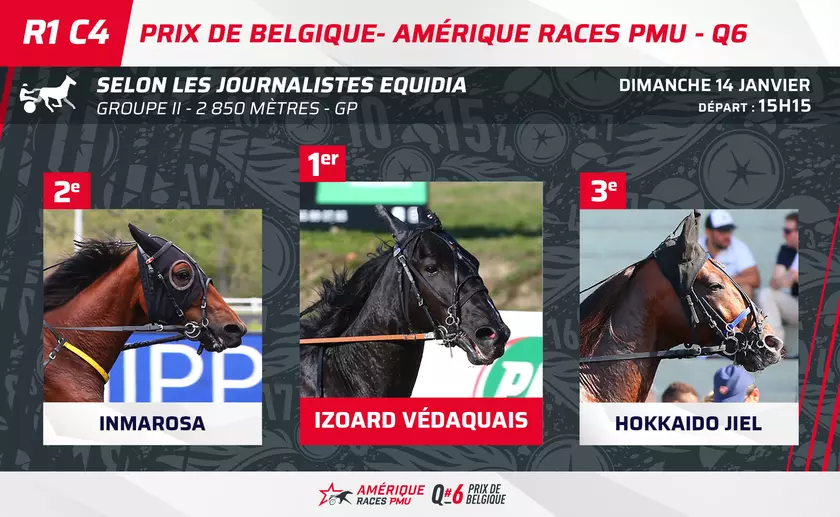 Le Top 3 des journalistes d'Equidia pour le Prix de Belgique-Amérique ...