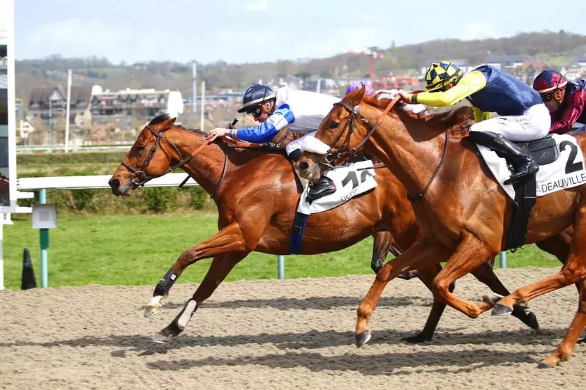 QUIRALU rare 2 jockeys avec cravache et chevaux courses